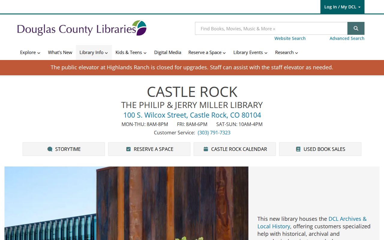 Castle Rock city directory research at the Miller Library Archives and Local History room