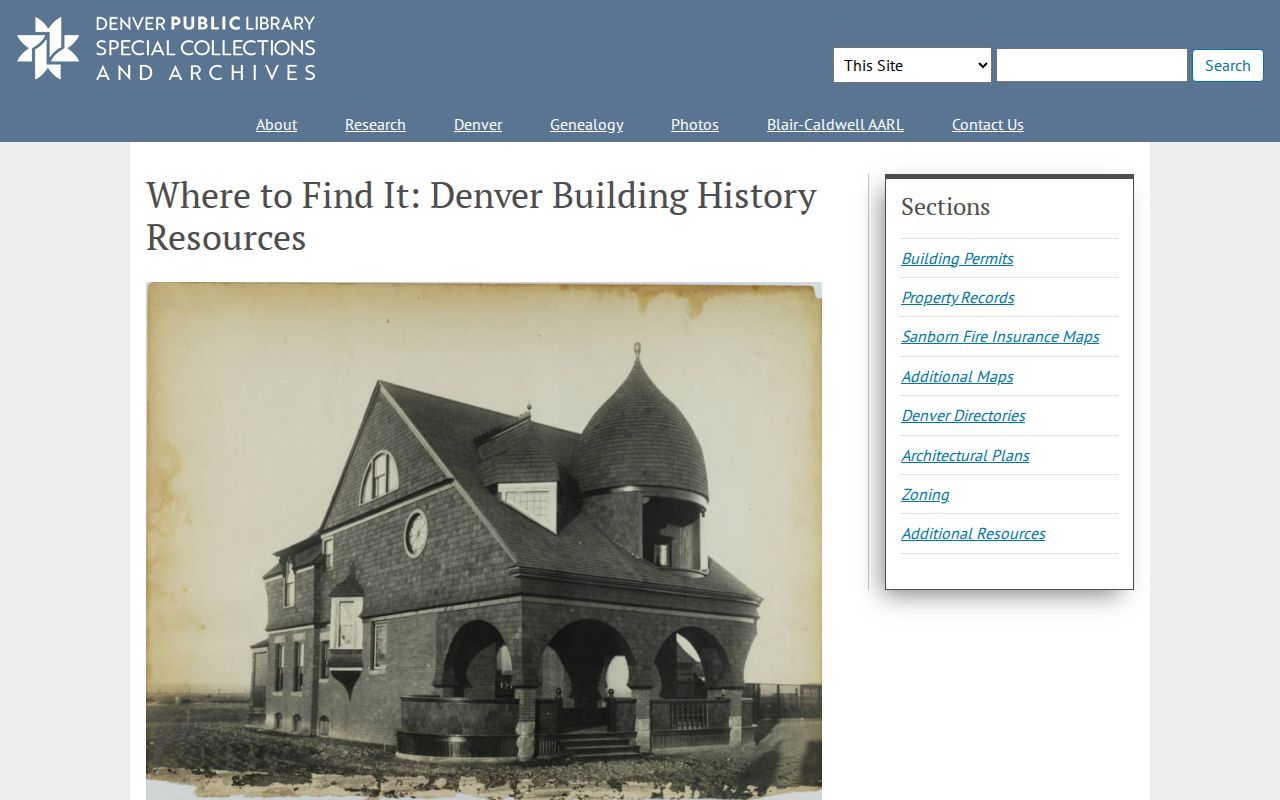 Castle Rock previous residents building-history research using permits and address records