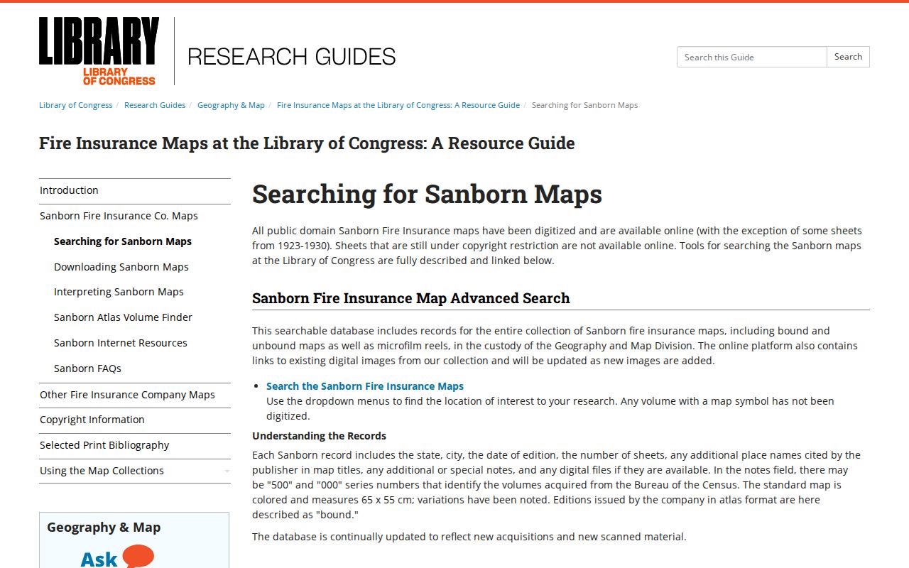 Castle Rock previous residents Sanborn map research and historic address crosswalk