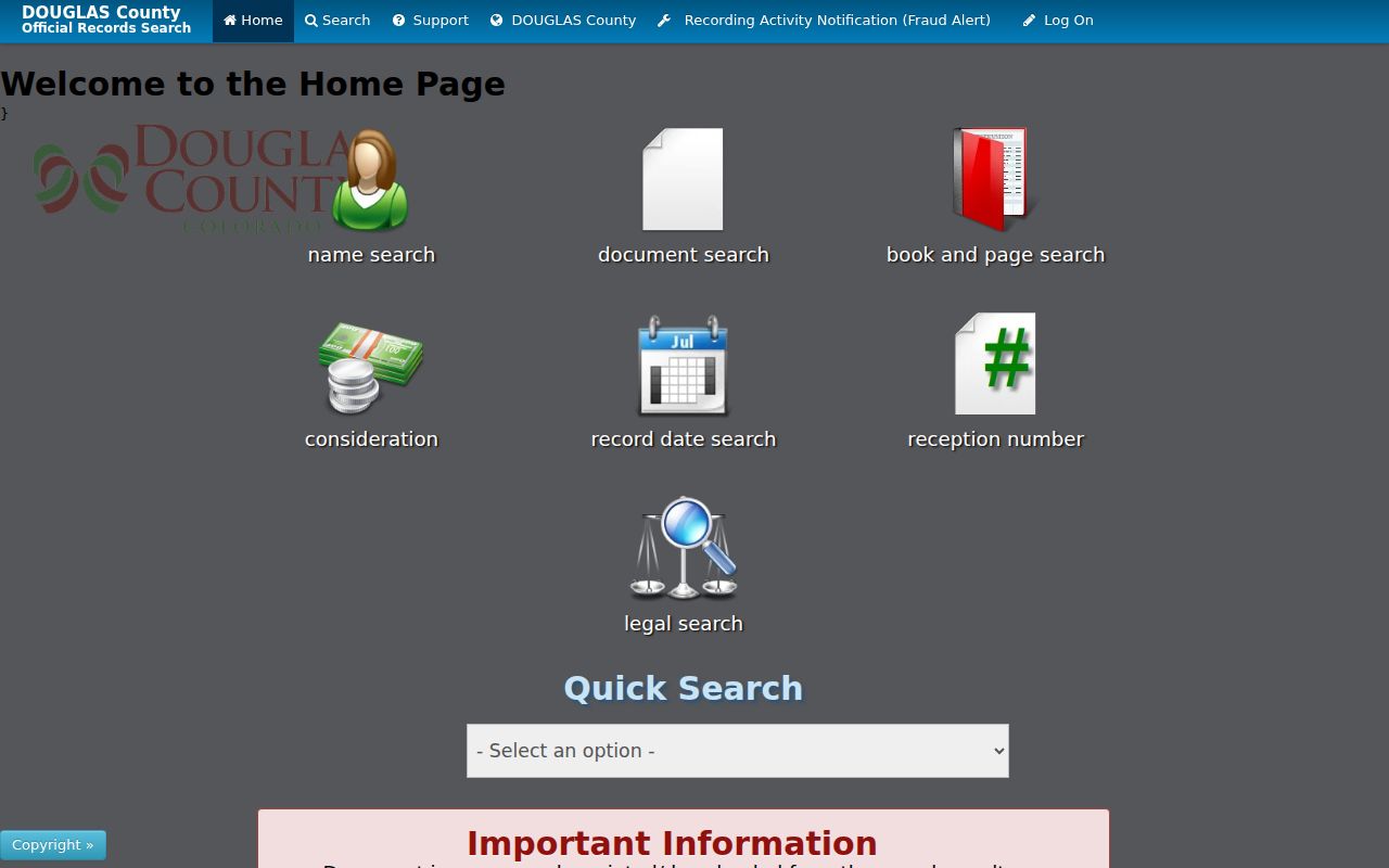 Castle Rock street directory deed index search