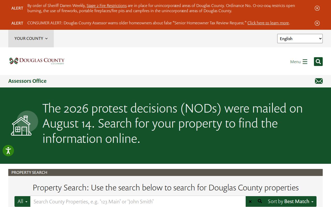 Castle Rock ZIP code, Douglas County Assessor property search